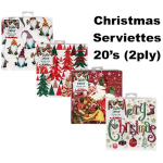 Christmas 2 Ply Serviettes - Pack of 20's